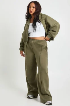 boohoo Jogger à jambe droite basique Plus Core avec détails pintuck<Femme Pantalons|Basiques
