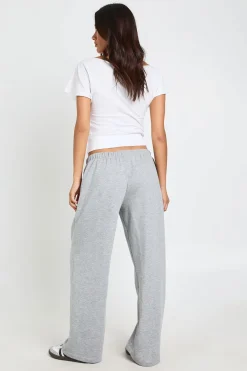 boohoo Jogger À Jambe Droite Coupe Ajustée En Molleton Bouclette<Femme Pantalons|Tons Neutres