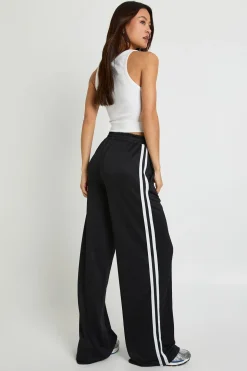 Jogger à jambe droite en tricot tall avec bande latérale à rayures
