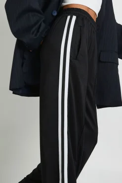 Jogger à jambe droite en tricot tall avec bande latérale à rayures