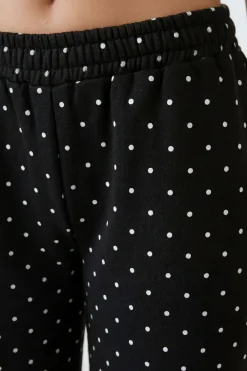 Jogger À Jambe Droite À Pois