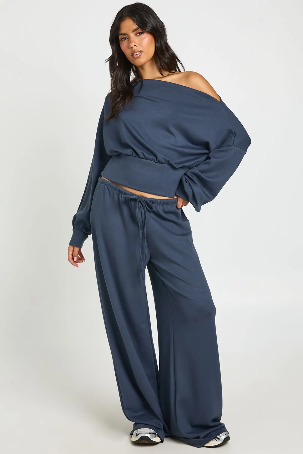 boohoo Jogger Jambe Droite Taille Fine Toucher Doux<Femme Pantalons|Athleisure