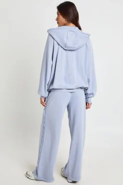 Jogger Jambe Droite Usé En Molleton Lavé