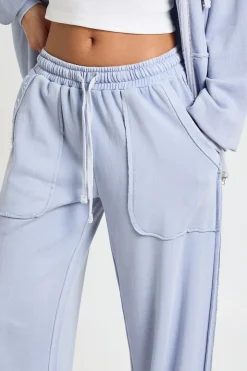 Jogger Jambe Droite Usé En Molleton Lavé