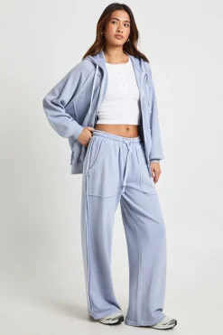 Jogger Jambe Droite Usé En Molleton Lavé