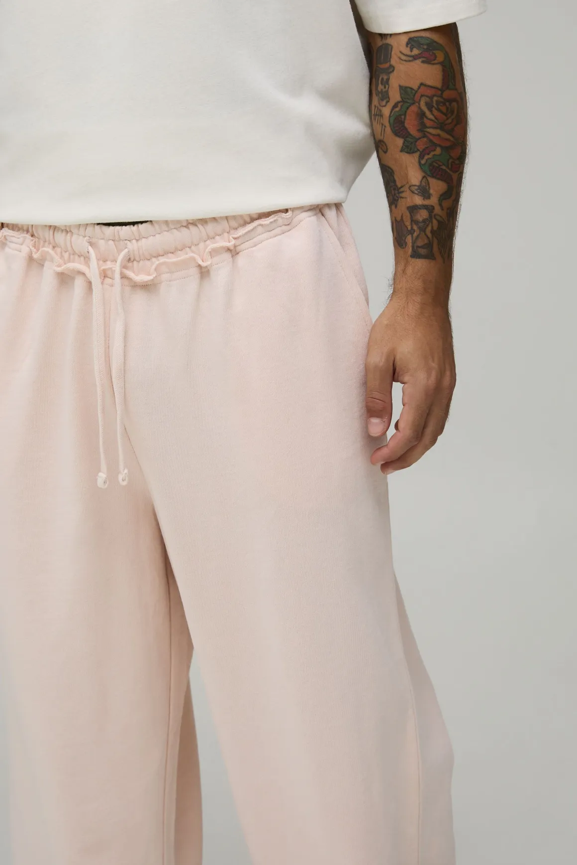 Jogger Jambe Large À Bord Brut