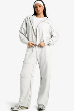 boohoo Jogger à jambe large à couture apparente<Femme Pantalons|Joggings