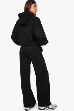 boohoo Jogger à jambes larges avec détails pintuck et ceinture profonde<Femme Pantalons|Basiques