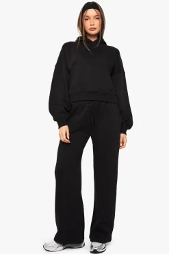 boohoo Jogger à jambes larges avec détails pintuck et ceinture profonde<Femme Pantalons|Basiques