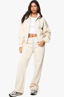 Jogger à jambes larges avec détails de couture