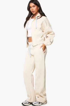 Jogger à jambes larges avec détails de couture