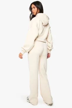 Jogger à jambes larges avec détails de couture