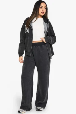 Jogger à jambes larges brodé NY
