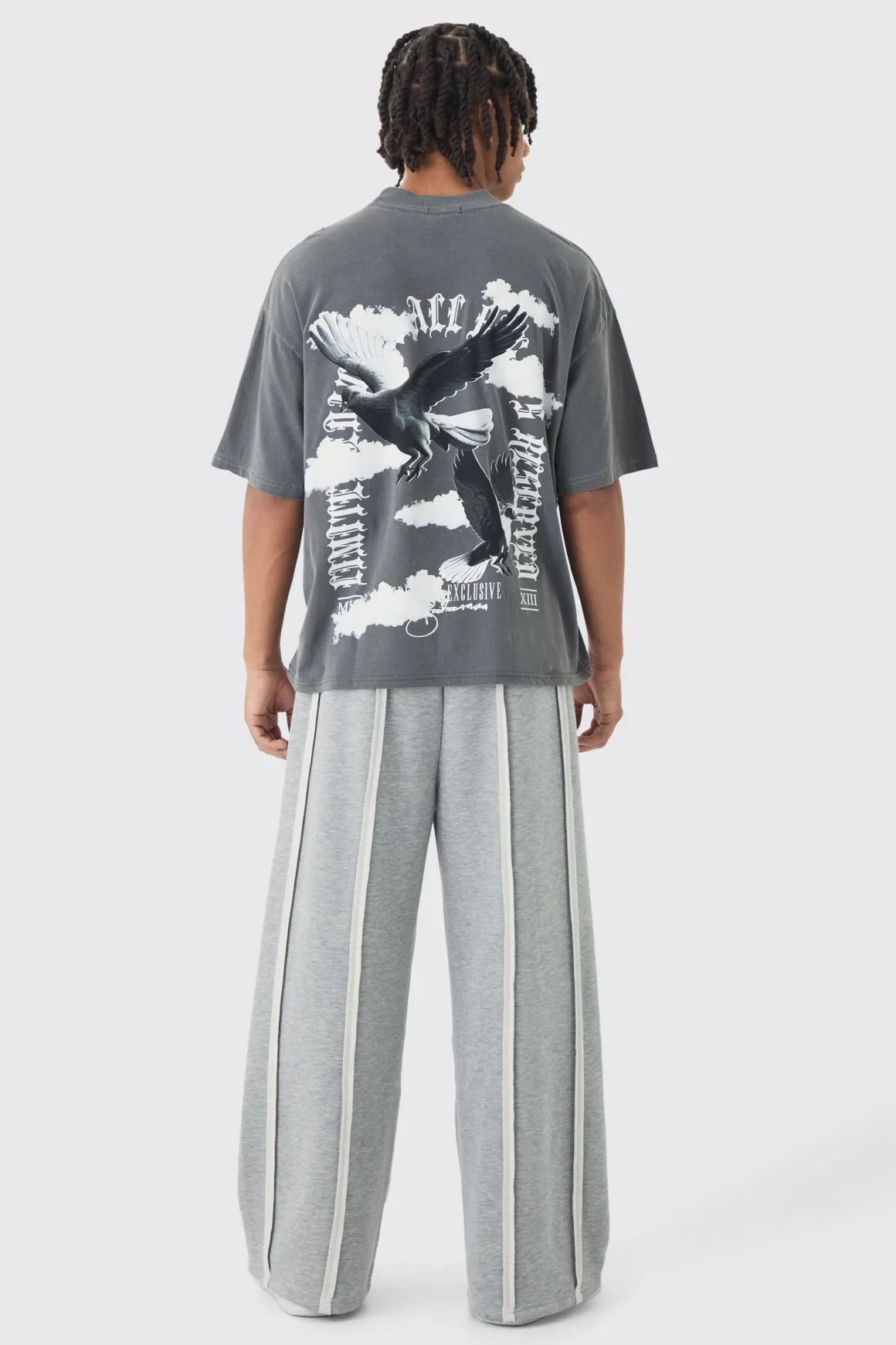 Jogger à jambes ultra larges et couture exposée