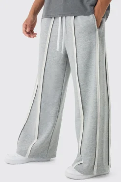 Jogger à jambes ultra larges et couture exposée