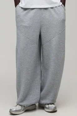 Jogger À Jambe Ultra Large Avec Coutures Apparentes Et Cordon De Serrage À L'Ourlet