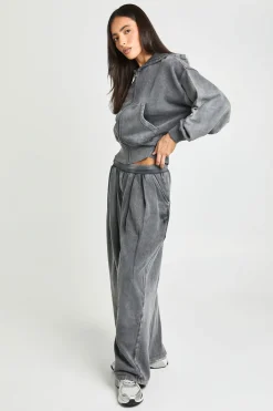 boohoo Jogger Large À Taille Mi-haute Et Plis Effet Délavé<Femme Pantalons|Athleisure
