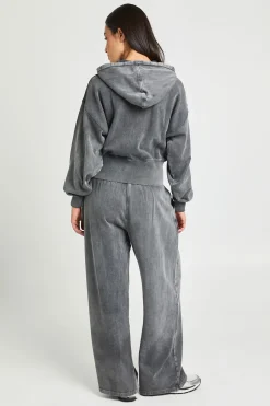boohoo Jogger Large À Taille Mi-haute Et Plis Effet Délavé<Femme Pantalons|Athleisure