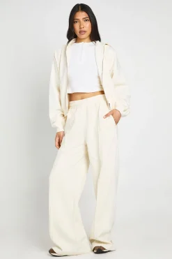 Jogger Long à Détail de Pin-Tuck et Jambe Droite