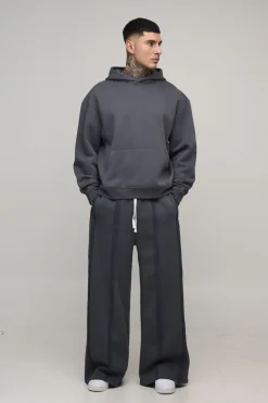 Jogger Long Extrême à Jambes Ultra-Larges et Coutures Exposées
