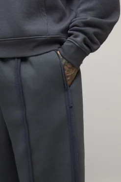 Jogger Long Extrême à Jambes Ultra-Larges et Coutures Exposées