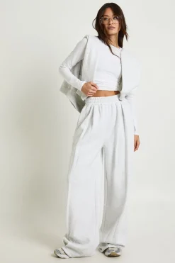 boohoo Jogger long à taille haute, détails plissés et jambe droite<Femme Pantalons|Athleisure