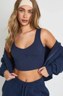 boohoo Jogger à ourlets retroussés et sweat à capuche zippé, survêtement 3 pièces<Femme Survêtements|Survêtements