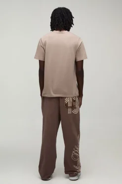 Jogger Oversize À Entrejambe Bas Avec Double Ceinture Lavé Et Usé