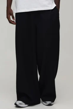 boohooMAN Jogger Plissé À Jambe Extra Large<Homme Jogging|Tout Afficher