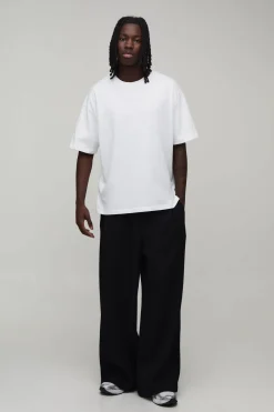 boohooMAN Jogger Plissé À Jambe Extra Large<Homme Jogging|Tout Afficher