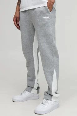 Jogger pour homme Regular Fit avec empiècement et surpiqûres contrastantes