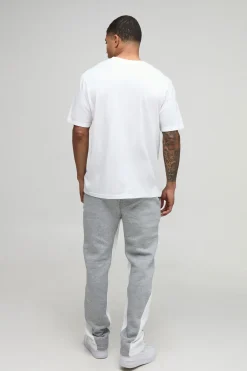 Jogger pour homme Regular Fit avec empiècement et surpiqûres contrastantes