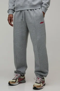 Jogger À Revers Avec Coutures Apparentes Et Broderie Coupe Regular