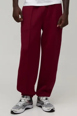 Joggers ample, en tissu scuba assemblé, à chevilles retroussées
