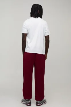 Joggers ample, en tissu scuba assemblé, à chevilles retroussées