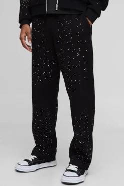 Joggers baggy fit à strass