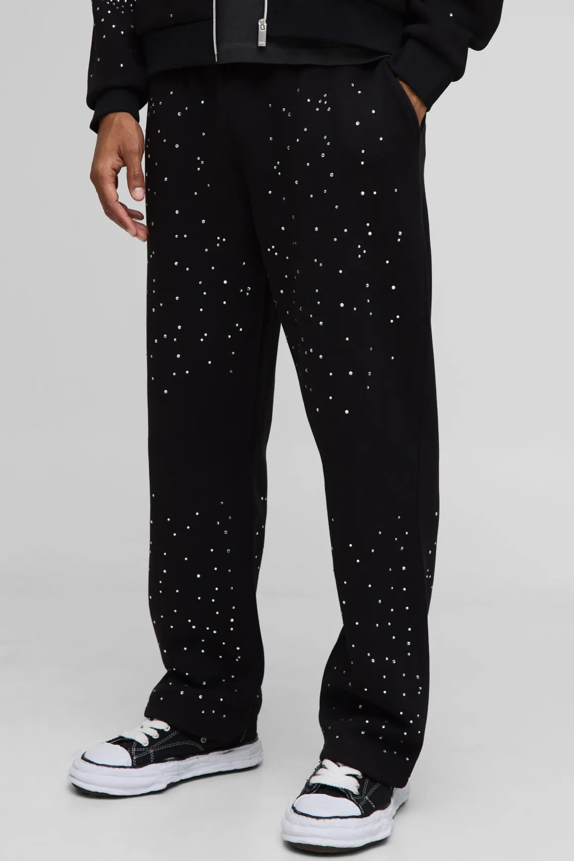 Joggers baggy fit à strass