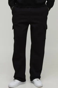 Joggers Cargo Basiques à Jambe Droite pour Hommes de Grande Taille