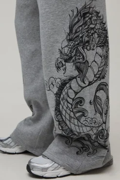 boohooMAN Joggers Coupe Extrêmement Large Avec Motif Dragon<Homme Joggings|Jogging