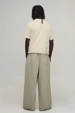 Joggers Coupe Extrêmement Large Avec Broderie Et Ourlet Brut