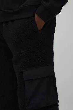 boohooMAN Joggers à coupe régulière en nylon synthétique avec poches et ourlets retroussés<Homme Joggings|Jogging