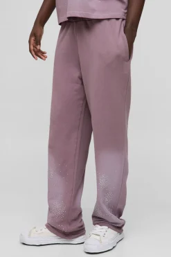Joggers décontractés lavés à strass