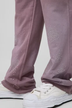 Joggers décontractés lavés à strass