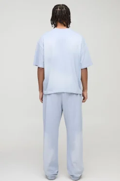 boohooMAN Joggers décontractés lavés à strass<Homme Joggings|Jogging