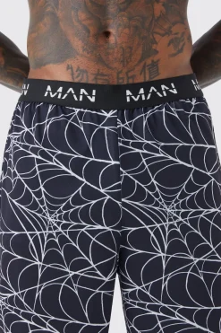 Joggers de détente à imprimé toile d'araignée d'Halloween