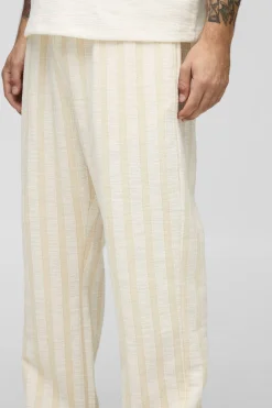 Joggers droits en jacquard à rayures