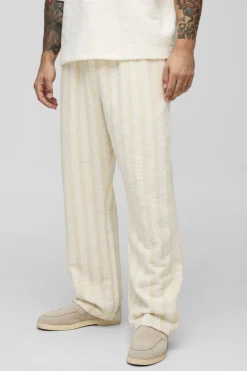 Joggers droits en jacquard à rayures