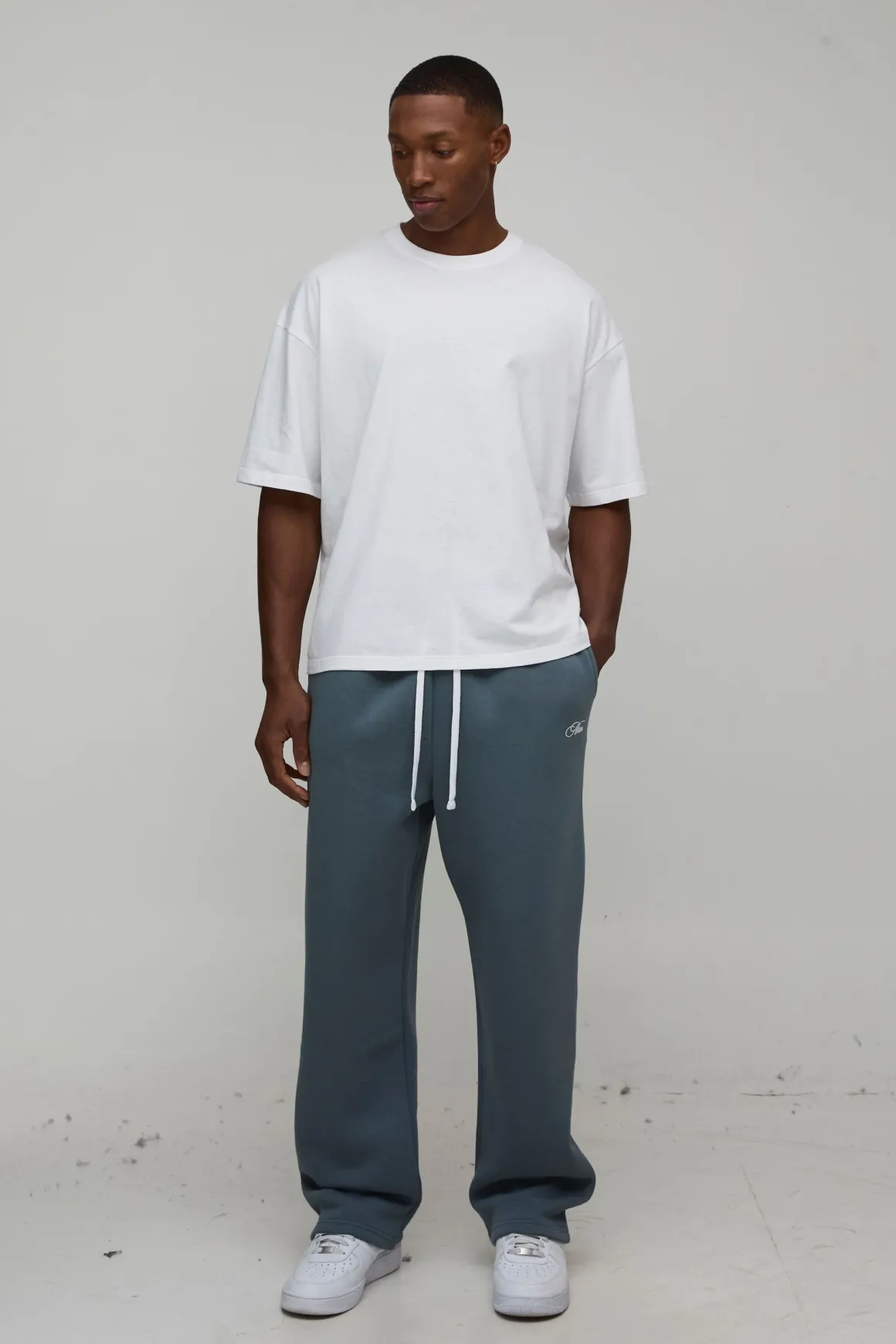 Joggers à entrejambe tombante Script pour homme oversize
