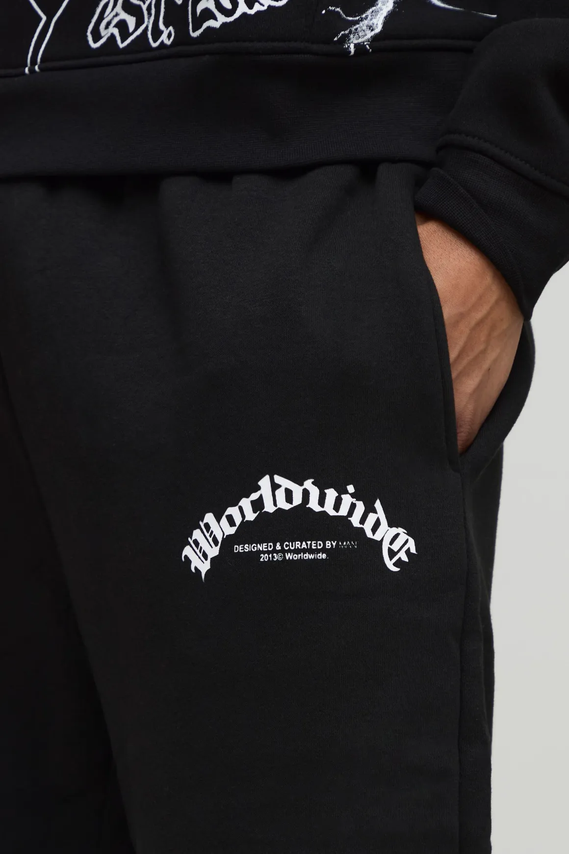 Joggers Graphiques Worldwide à Coupe Décontractée