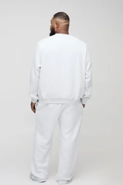 Joggers 330GSM Plus coupe décontractée en gris chiné